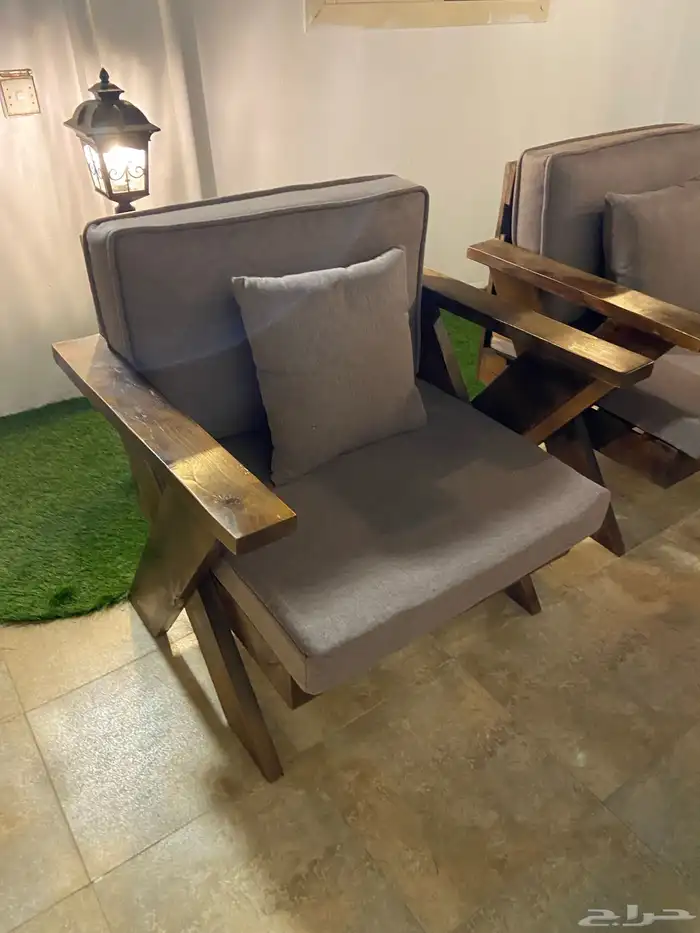 كراسي خارجية طقم حديد او خشب 13