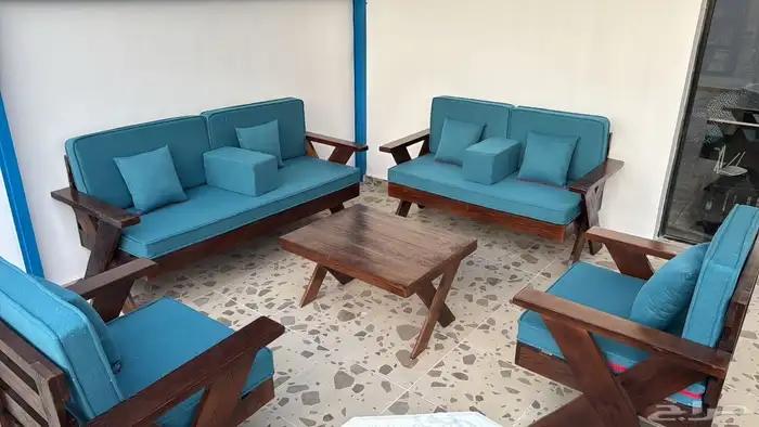 كراسي خارجية طقم حديد او خشب 30