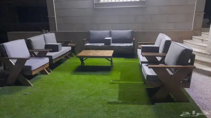 كراسي خارجية طقم حديد او خشب 51