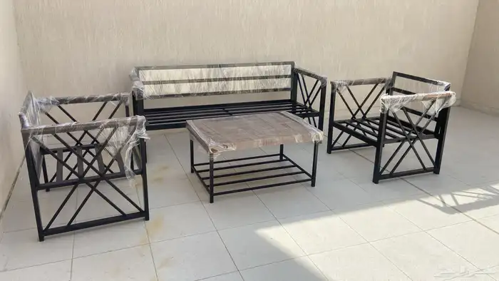 كراسي خارجية طقم حديد او خشب 16