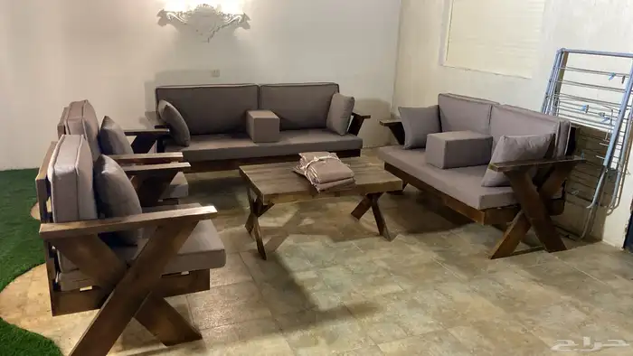 كراسي خارجية طقم حديد او خشب 12