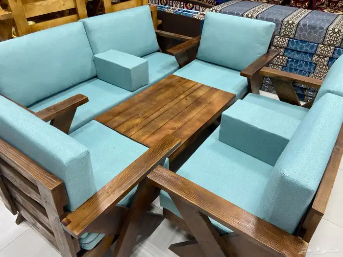 كراسي خارجية طقم حديد او خشب 10