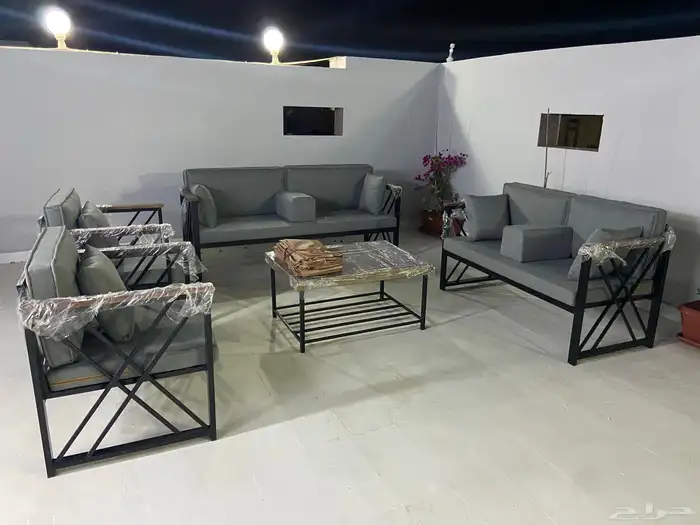 كراسي خارجية طقم حديد او خشب 15