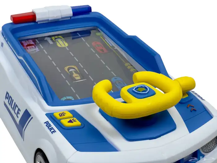 سيارة رالي للأطفال بمقود تفاعلي - لعبه سيارة بتصميم شرطة 4