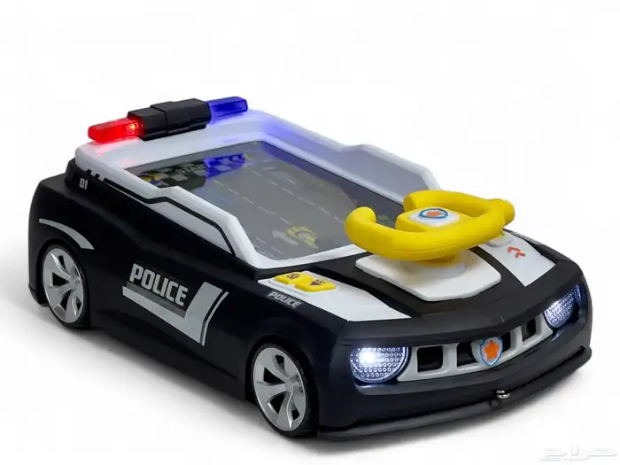 سيارة رالي للأطفال بمقود تفاعلي - لعبه سيارة بتصميم شرطة 5