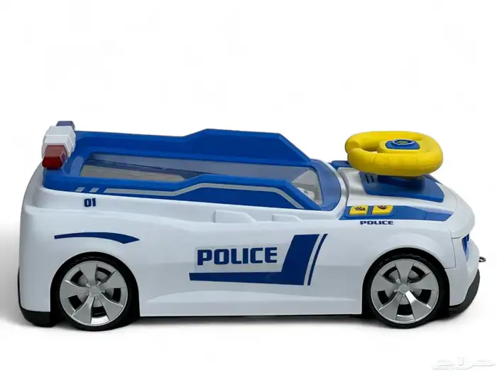 سيارة رالي للأطفال بمقود تفاعلي - لعبه سيارة بتصميم شرطة 1