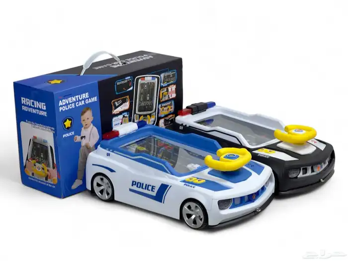 سيارة رالي للأطفال بمقود تفاعلي - لعبه سيارة بتصميم شرطة 9