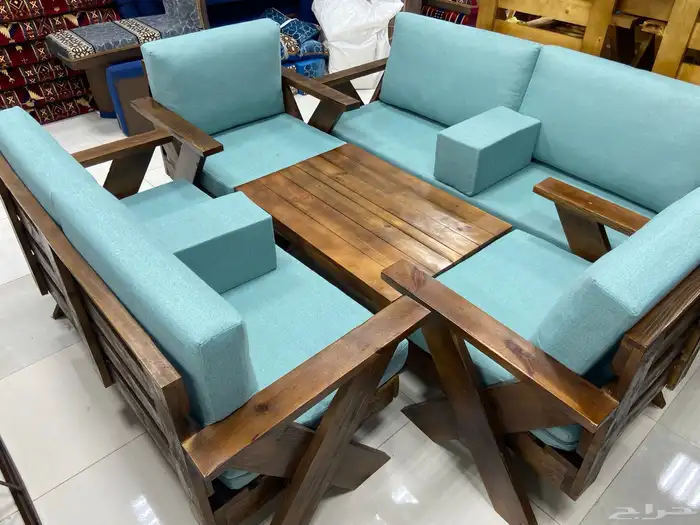 كراسي خارجية طقم حديد او خشب 9