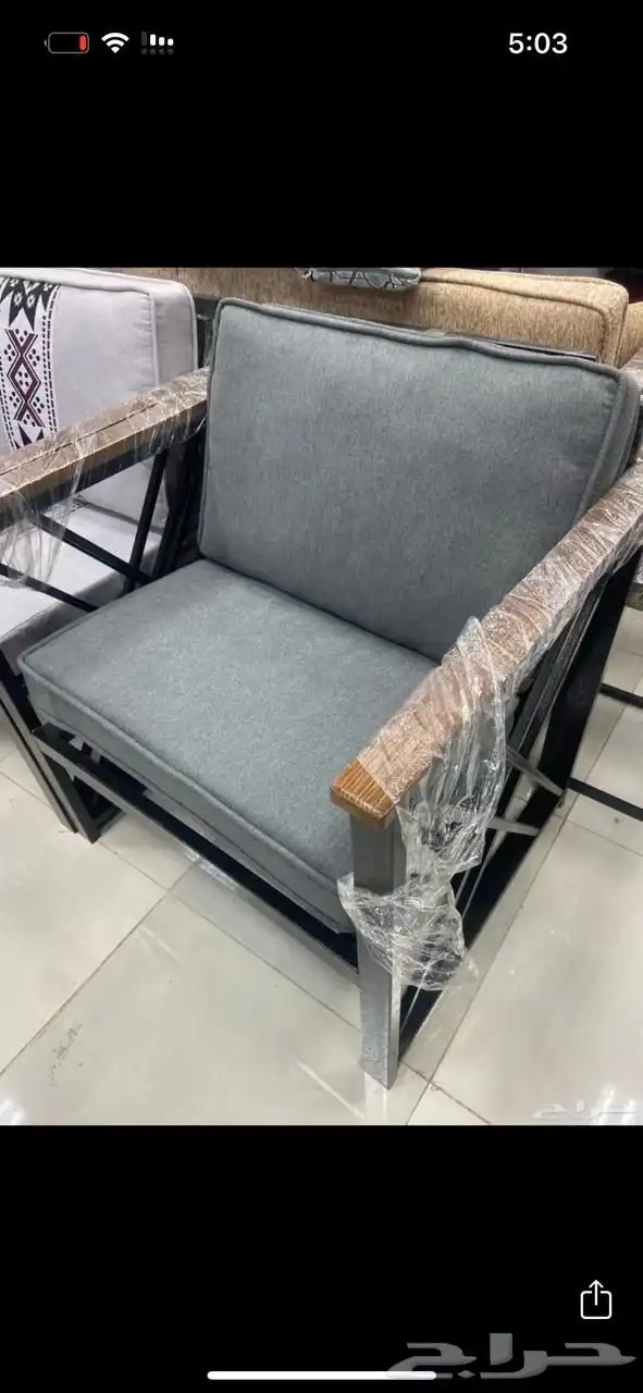 كراسي خارجية طقم حديد او خشب 14