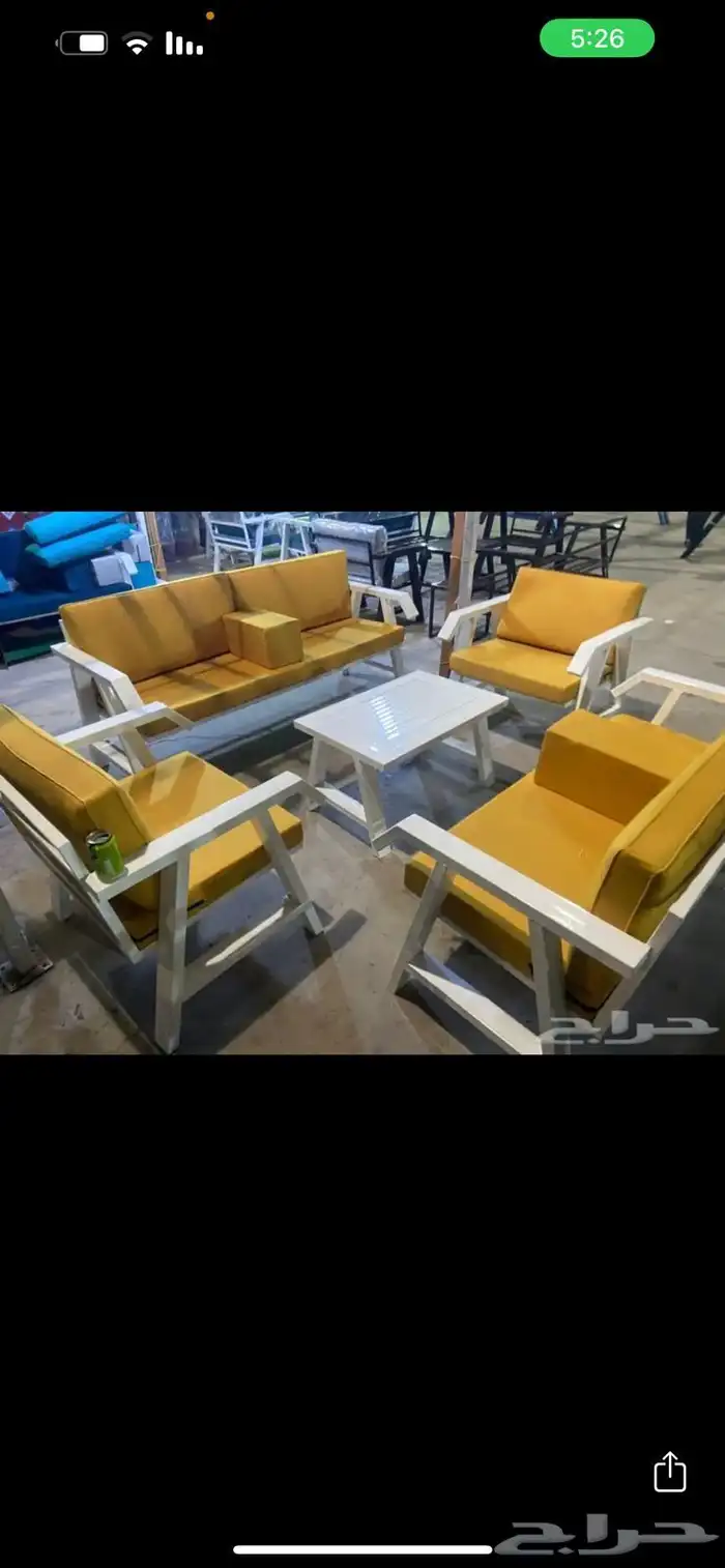 كراسي خارجية طقم حديد او خشب 36