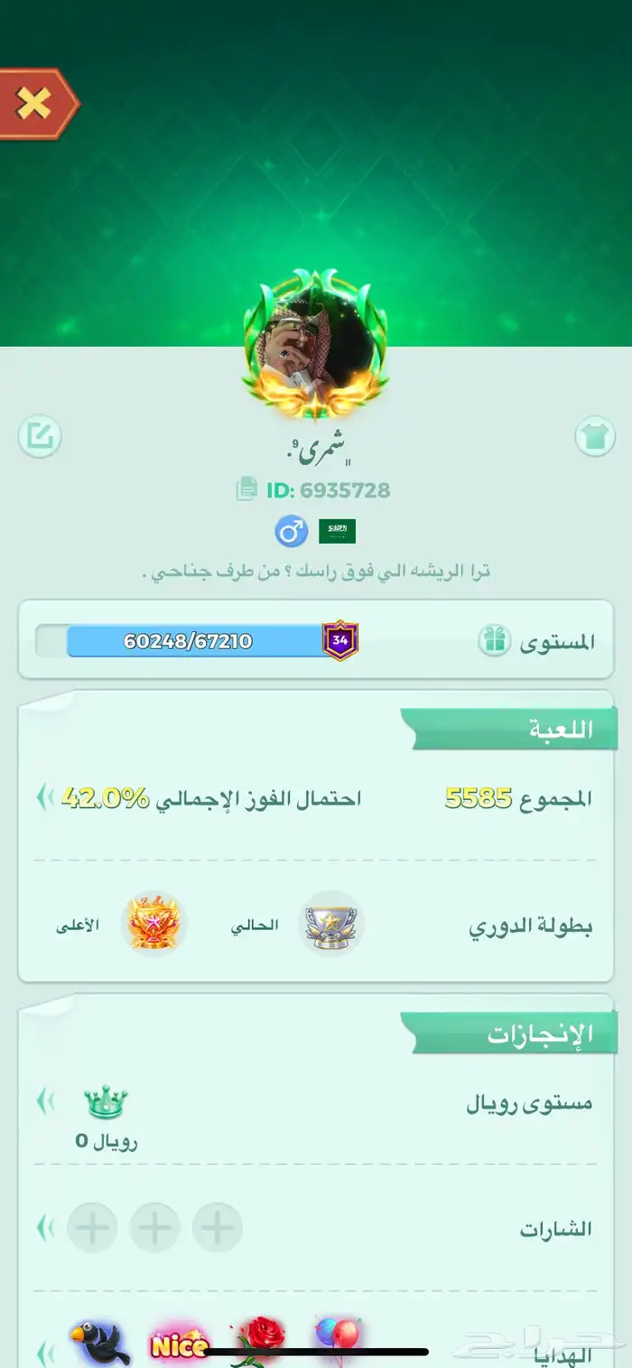 حساب لودو للبيع 0