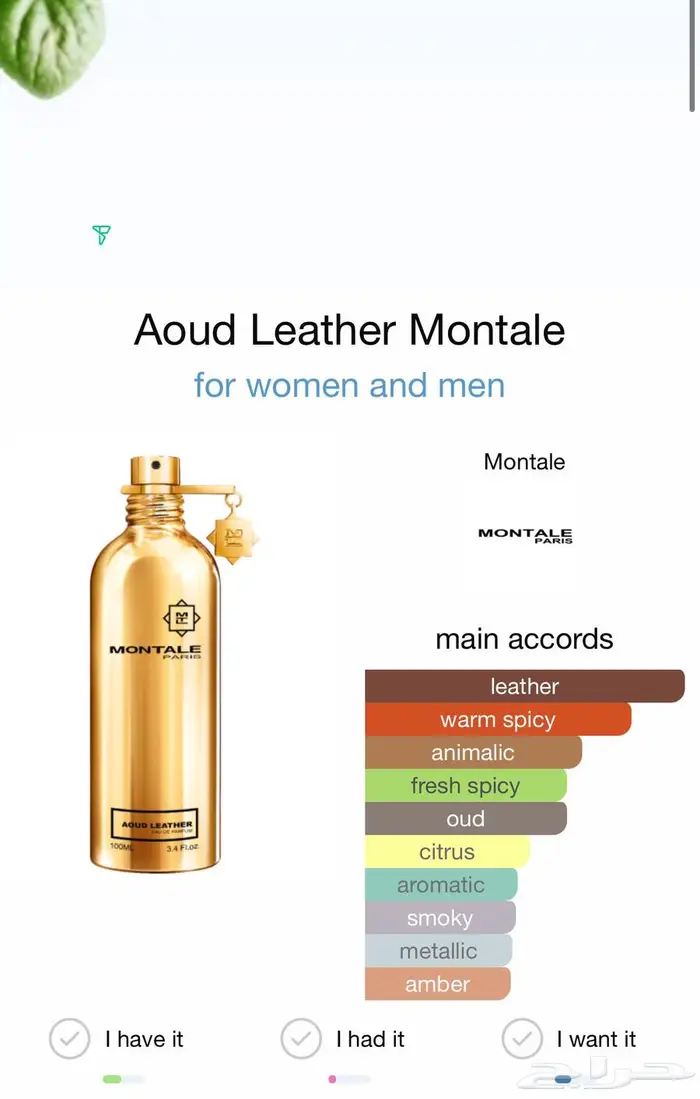 عطر مونتيل عود ليذر 0