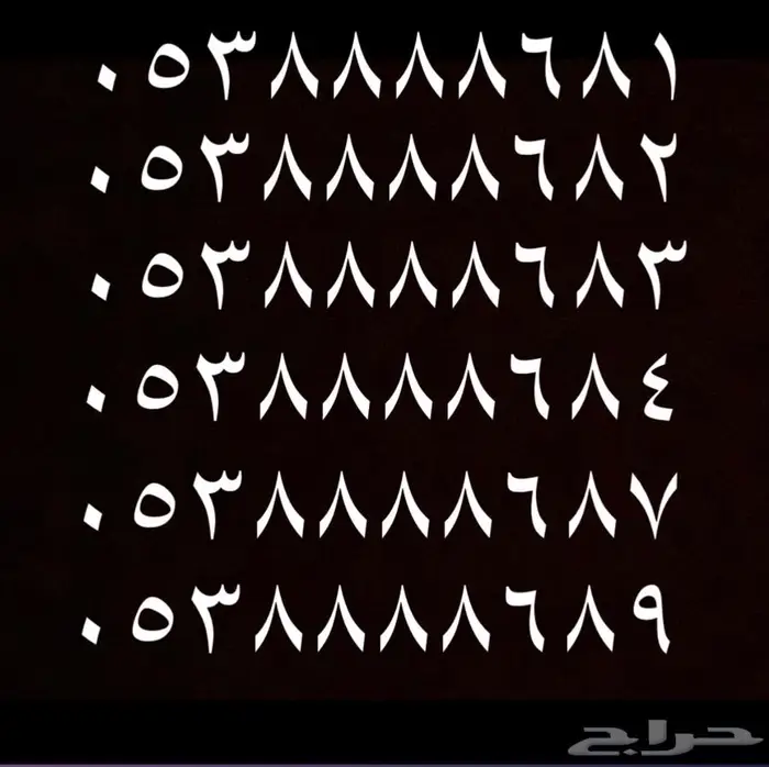ارقام رباعيه 6