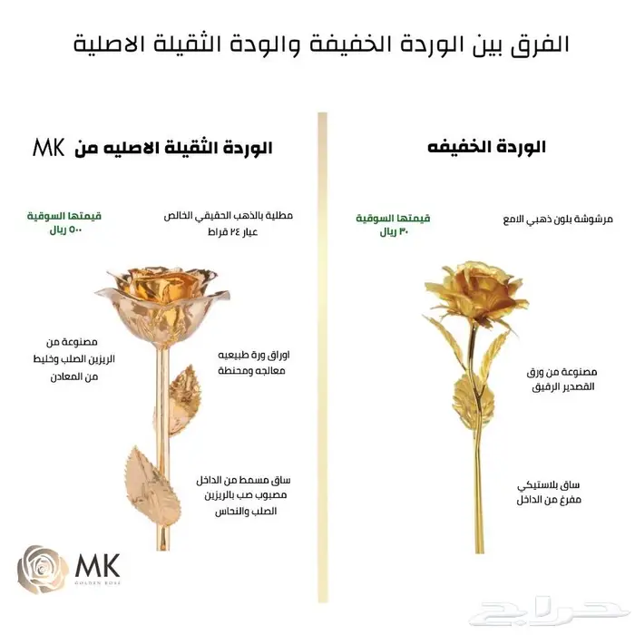الوردة المطلية بالذهب الحقيقيه الاصلية وزن 170 جم 2