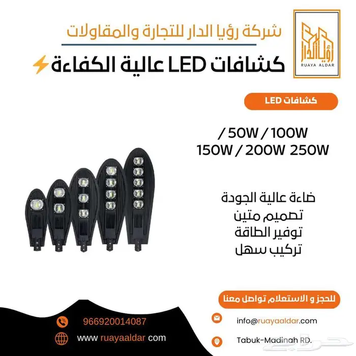 كشافات LED عالية الكفاءة بتقنيات متطورة 0