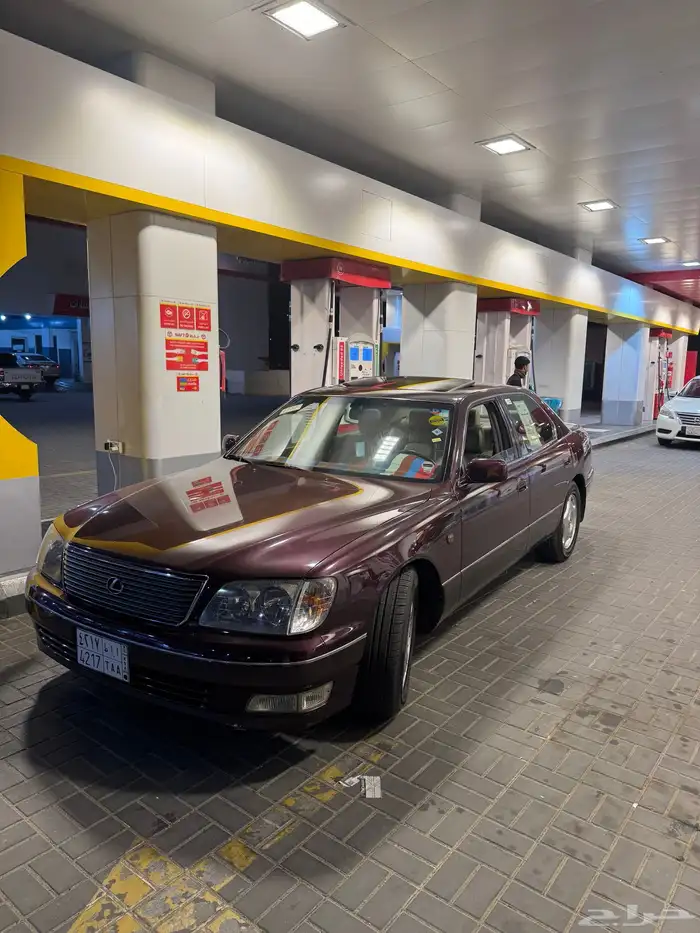 لكزس ال اس 400 سعودي عنابي . مجدد كامل اصلي 36