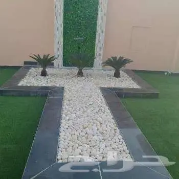 تنسيق حدائق ثيل طبيعي ياباني انتورو فرنسي عشب صناعي مظلات 11