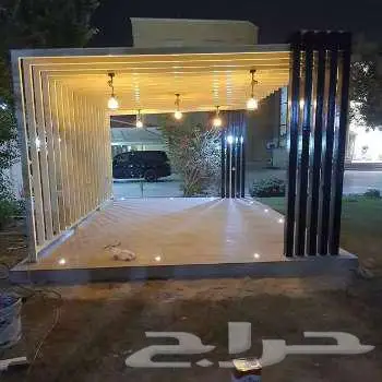 تنسيق حدائق ثيل طبيعي ياباني انتورو فرنسي عشب صناعي مظلات 14