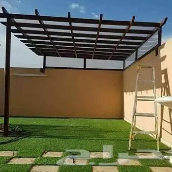 تنسيق حدائق ثيل طبيعي ياباني انتورو فرنسي عشب صناعي مظلات 12