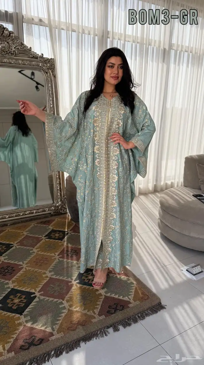 جلابيات خليجي الماس مع تطريز يدوي 8