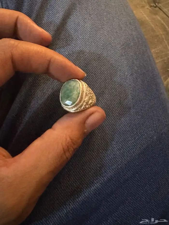 خاتم بحجر الزمرد الطبيعي 2