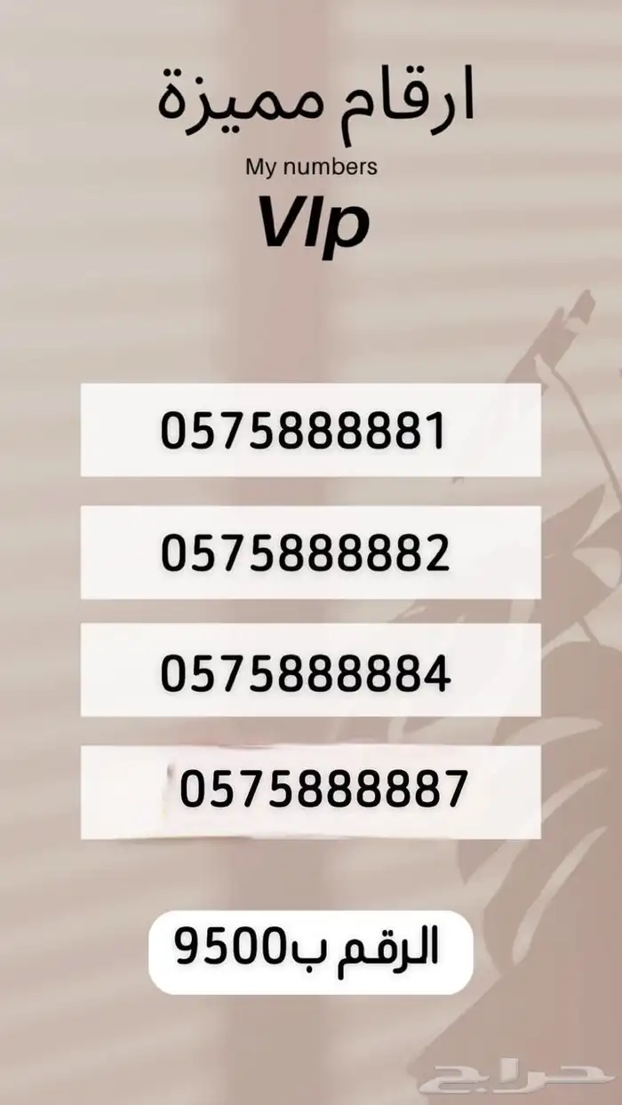 ارقام مميرة 5