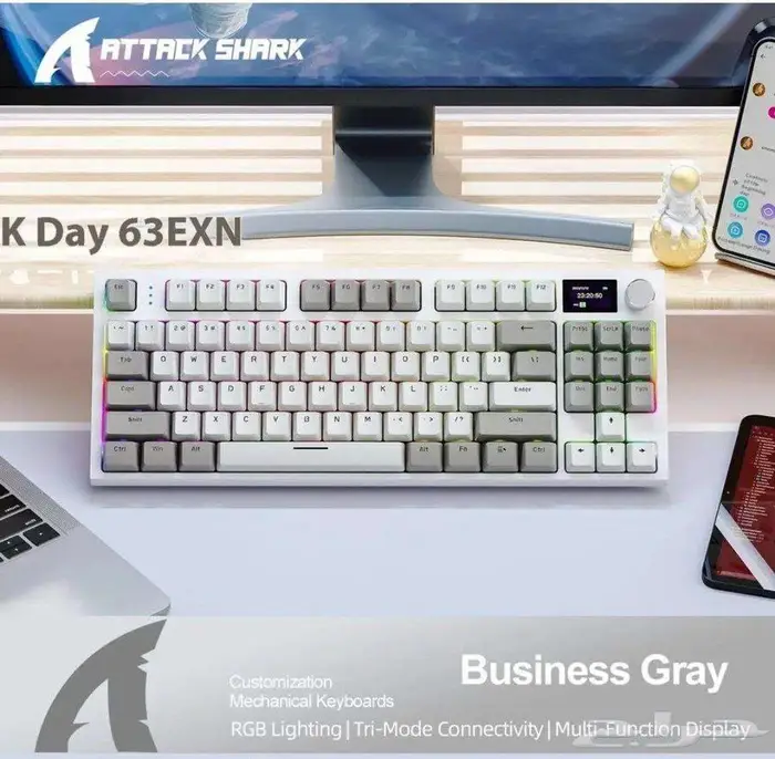 كيبورد لاسلكي من اتاك شارك K86 جديد 0