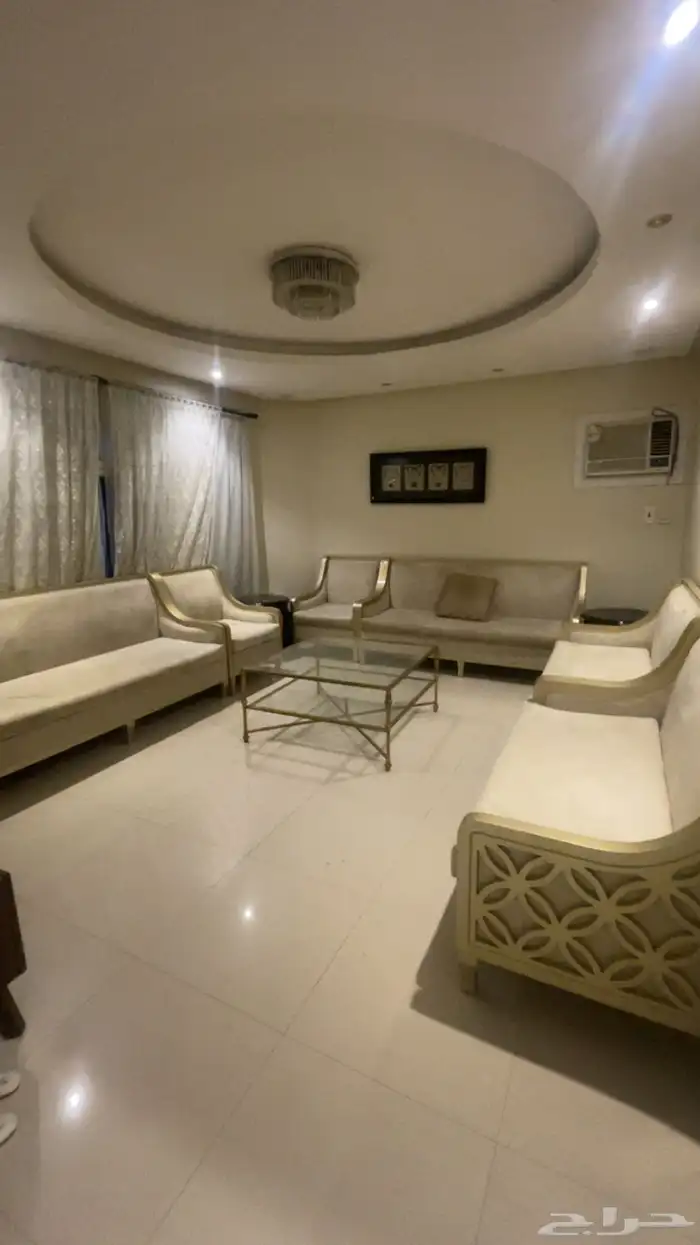 كنب 8 قطع كلاسيكي مع طاوله زجاج 0