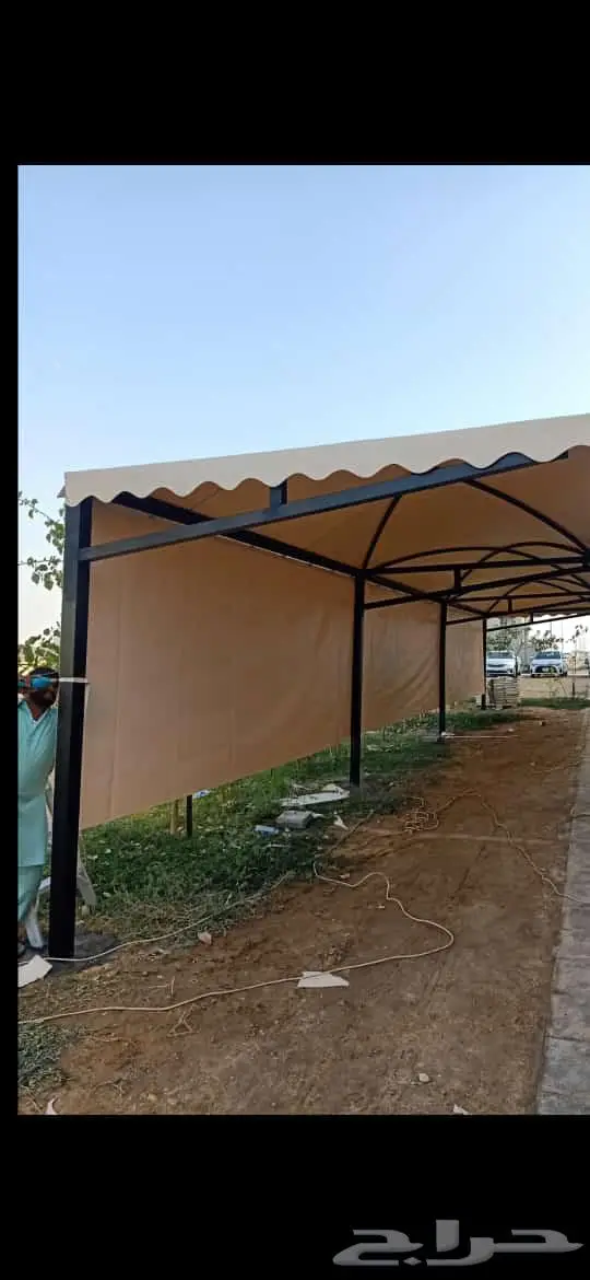 مظلات سواتر برجولات هناجر خيام ملكي مظلات خشبي سندويتش بنل 6