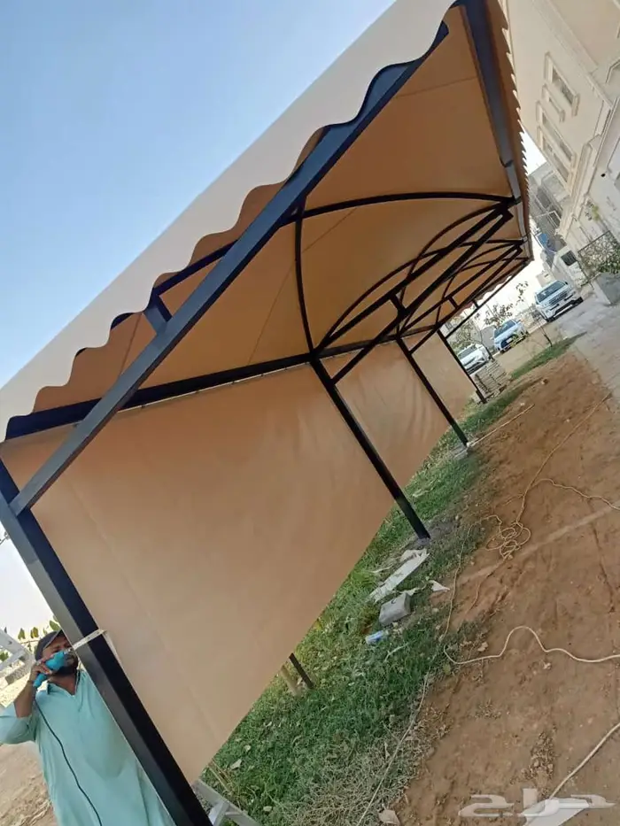 مظلات سواتر برجولات هناجر خيام ملكي مظلات خشبي سندويتش بنل 12