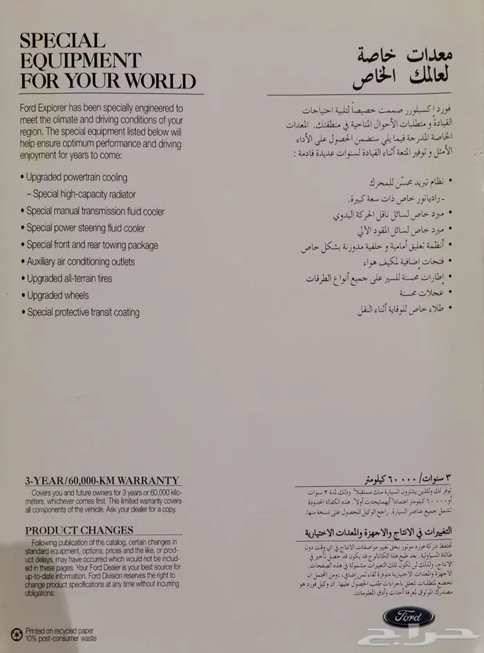 ( مباع ) كتالوج فورد اكسبلورر 1996 3