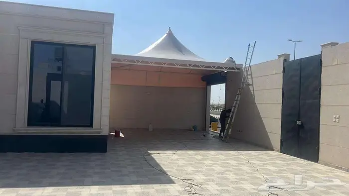 مظلات سواتر برجولات هناجر خيام ملكي مظلات خشبي سندويتش بنل 11