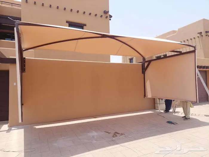 مظلات سواتر برجولات هناجر خيام ملكي مظلات خشبي سندويتش بنل 8