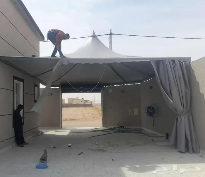 مظلات سواتر برجولات هناجر خيام ملكي مظلات خشبي سندويتش بنل 2