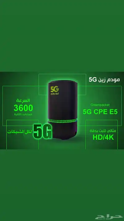 راوتر قرين باكت الجيل الخامس E5-250MK يعمل على جميع الشبكات 1