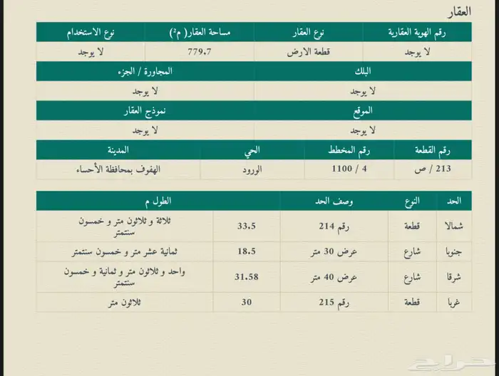 للبيع ارض في الورود على أتجاهين 2