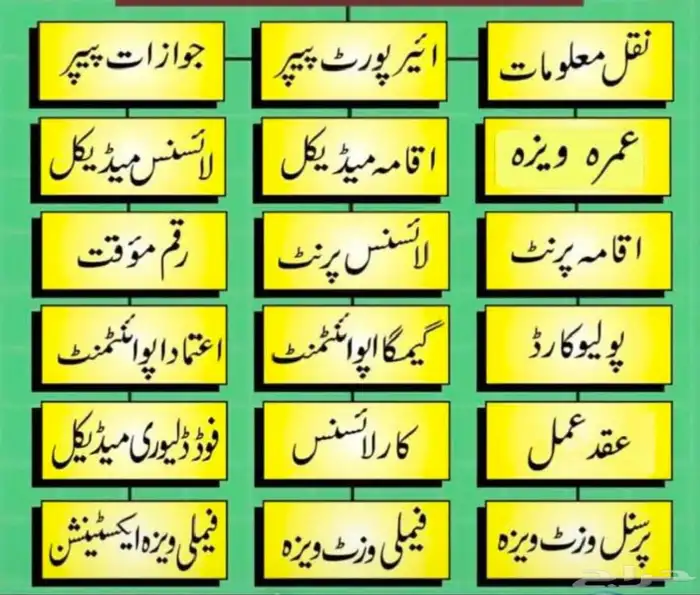جميع خدمات قانونية الاقامة المميزة تأشيرات تأسيس بلاغات 0