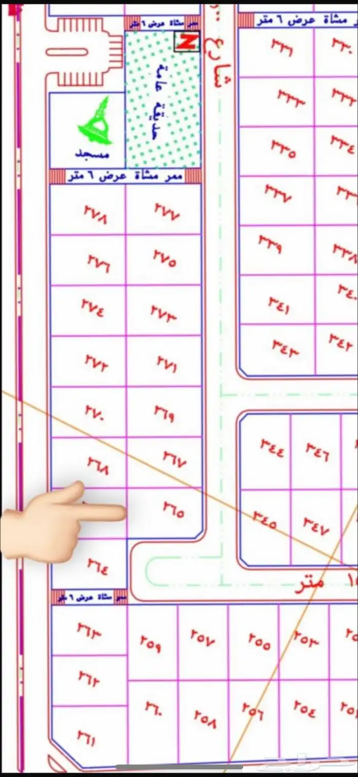أرض بمخطط الخليج على واجهتين 0