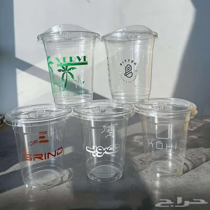 أكواب بلاستيك شفاف 5