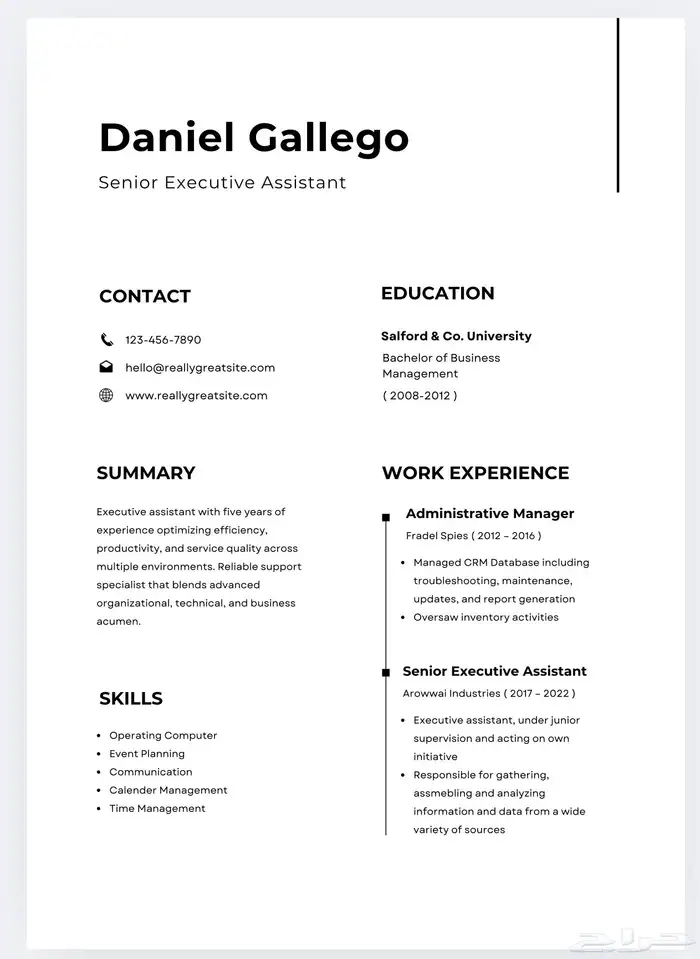 تصميم سيرة ذاتية احترافية 5