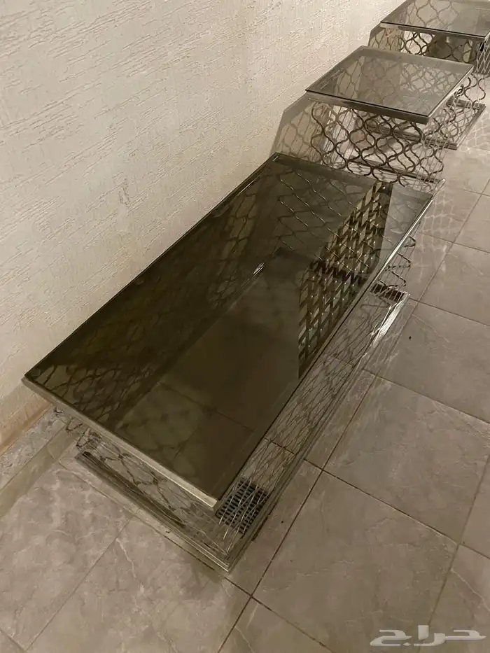 طقم طاولات زجاج ( 3 حبات ) - للبيع 2