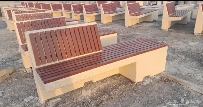 كراسي خرسانية جلسات حدائق مصدات تجميلية 10