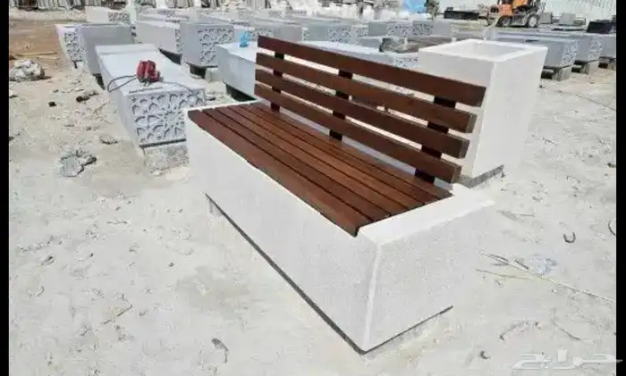 كراسي خرسانية جلسات حدائق مصدات تجميلية 9