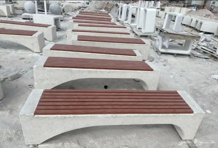كراسي خرسانية جلسات حدائق مصدات تجميلية 29