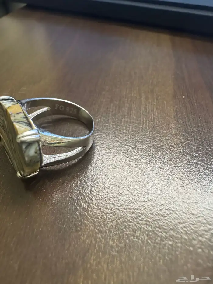 خاتم مخلب فضه لون جرانيت 1