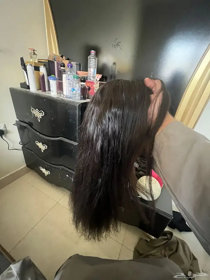 باروكة شعر طبيعي قسم بالله اني شاريتها ب1500وببيعها ب800 3