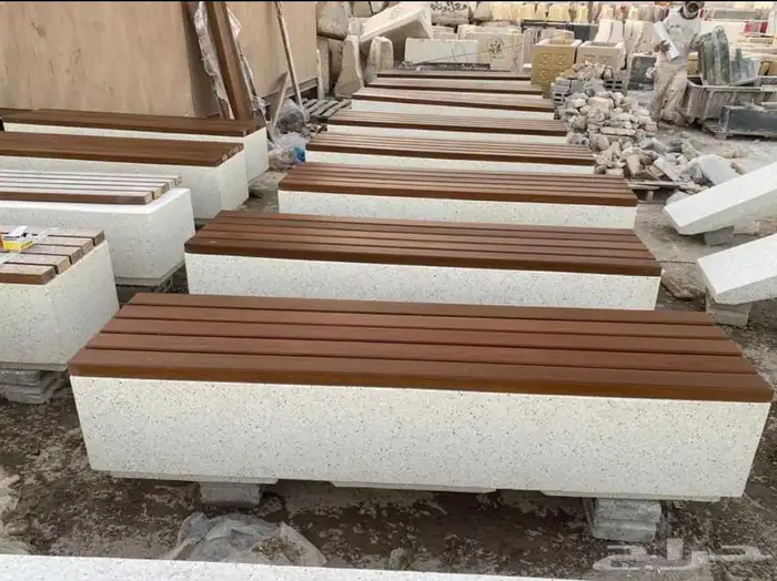 كراسي خرسانية جلسات حدائق مصدات تجميلية 25