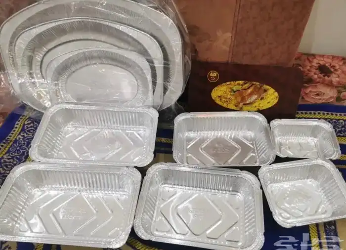 اطباق المنيوم علب طعام علب فويل للمطاعم 0