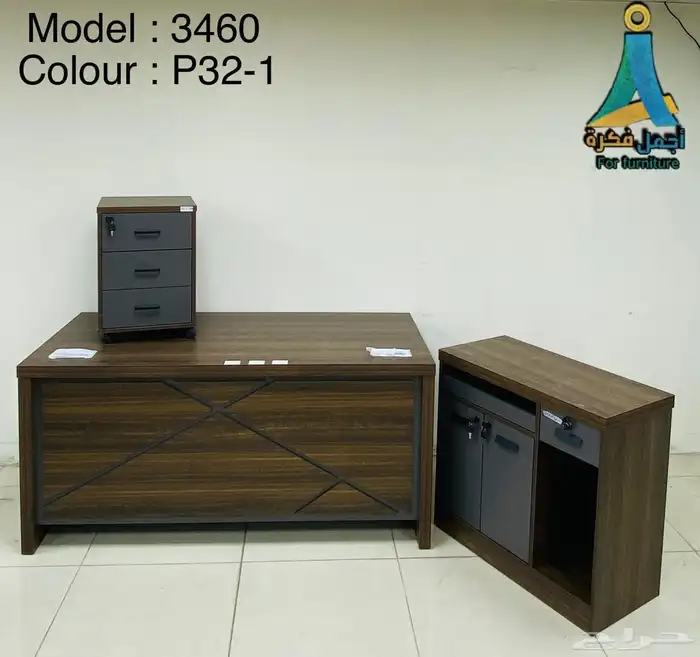 مكاتب إدارية مع سكرتارية أدراج و دولاب و مكتب طقم و كراسي 2