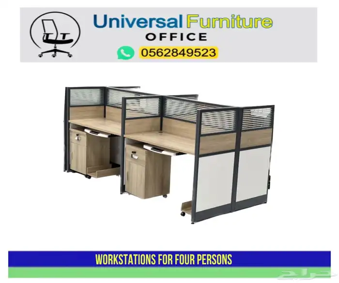 Workstations جديد وحدة عمل بارتيشن و مكاتب مشتركة لون أبيض 9